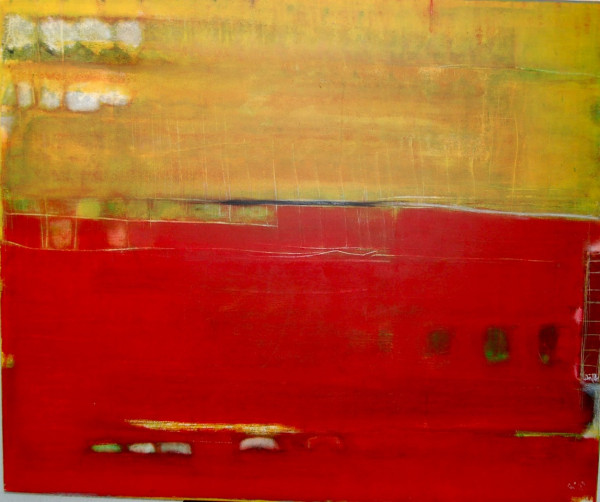 «maisfield», 2014, Acryl auf Leinen, 100x120 cm